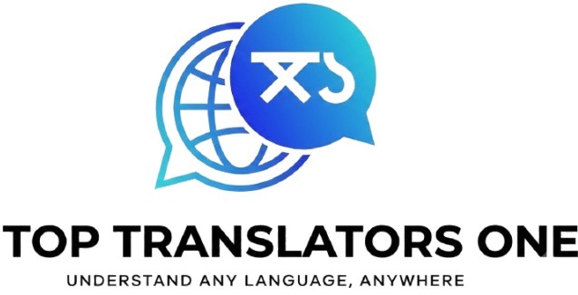 Top Translators One Emblem Logo